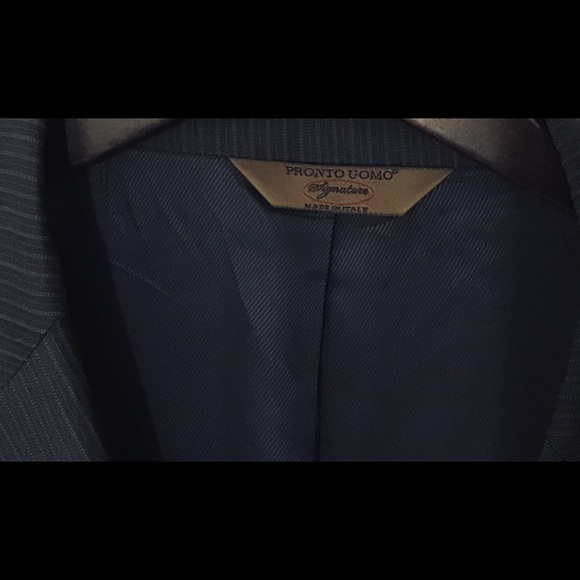 “PRONTO UOMO” Men’s Signature Navy Jacket/ITALY - Picture 7 of 7